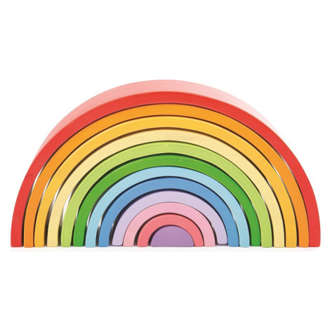 Bigjigs Toys Velká dřevěná skládací duha RAINBOW