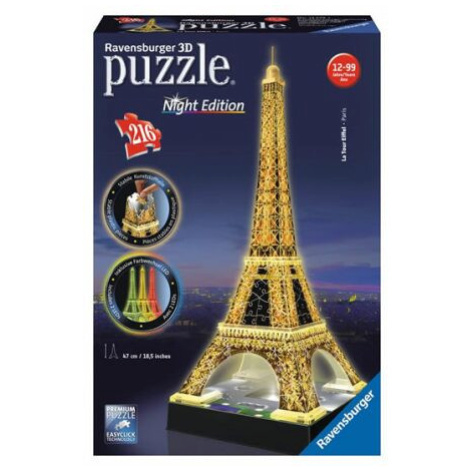 Ravensburger Puzzle 3D Eiffelova věž Noční edice