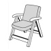 Doppler STAR 9024 nízký - polstr na zahradní židli a křeslo
