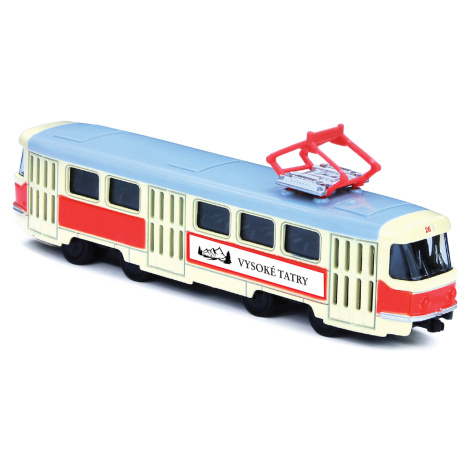 Kovová retro tramvaj 16 cm Vysoké Tatry