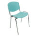 Konferenční plastová židle ISO CHROM Světle modrá