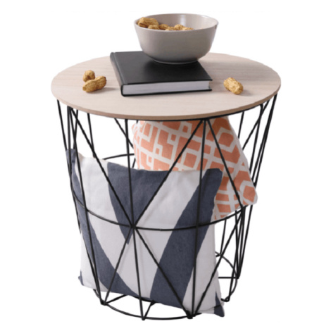 Příruční stolek, přírodní/černá, NANCER TYP 3 Tempo Kondela