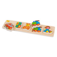 Bigjigs Toys Dřevěné široké vkládací puzzle Hračky