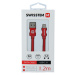 Datový kabel Swissten Textile USB/USB-C, 1,2m, červený