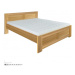 Drewmax Manželská postel - masiv LK212 | 160 cm dub Barva: Dub bělený