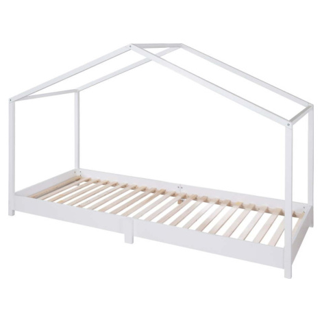 Bílá domečková dětská postel 90x200 cm Montessori – Roba