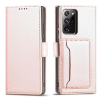 Magnet Card Case elegantní knížkové pouzdro s venkovní kapsou na Samsung Galaxy S23 5G Pink