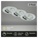 BRILONER 3ks sada LED vestavné svítidlo, pr. 8,2 cm, 5,5 W, hliník BRI 7232-039