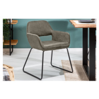 LuxD Designová židle Derrick 77 cm antik šedo-hnědá