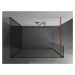 MEXEN/S Kioto Sprchová zástěna WALK-IN 100 x 85 x 30 cm, transparent, růžové zlato 800-100-085-2