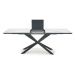 Jídelní stůl Demonte rozkládací 160-200x76x90 cm (bílá, černá)