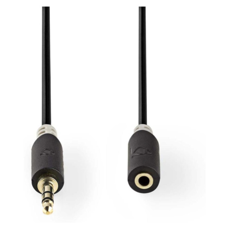 Nedis CABW22050AT10 - Stereofonní Audio Kabel | 3,5mm Zástrčka - 3,5mm Zásuvka | 1 m | Antracit