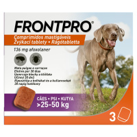 FRONTPRO Antiparazitární žvýkací tablety pro psy (25-50 kg) 3 tablety
