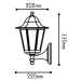 ACA Lighting Garden lantern venkovní nástěnné svítidlo HI6021GB