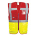 Portwest Manažerská výstražná dvoubarevná vesta PARIS, XL C276r červeno-žlutá