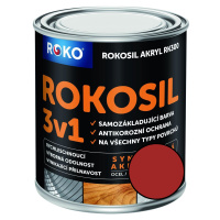 Barva samozákladující Rokosil akryl 3v1 RK 300 8190 červená tmavá, 0,6 l