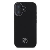 DKNY PU Leather Stack Logo Magsafe Zadní Kryt pro iPhone 16 Black