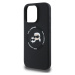 Zadní kryt Karl Lagerfeld Liquid Silicone K&CH Heads MagSafe pro Apple iPhone 16 Pro, black