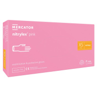 NITRYLEX PINK - Nitrilové rukavice (bez pudru) růžové, 100 ks, S