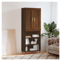 vidaXL Skříň highboard hnědý dub 69,5 x 34 x 180 cm kompozitní dřevo