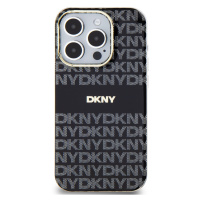 Zadní kryt DKNY PC/TPU Repeat Pattern Tonal Stripe Magsafe pro Apple iPhone 15 Pro Max, černá