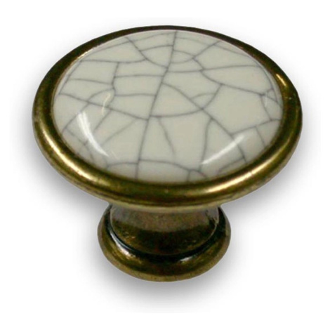 Knoflík 1700 staromosazný leštěný 29 mm x 29 mm x 22 mm