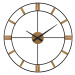 Vlaha VCT1090 - Velké kovové hodiny s dubovými komponenty o průměru 70 cm