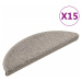 vidaXL Samolepicí nášlapy na schody sisal 15 ks 56x17x3 cm stříbrné