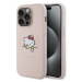 Pouzdro Hello Kitty PU Kitty Asleep Logo MagSafe zadní kryt pro Apple iPhone 15 PRO Pink