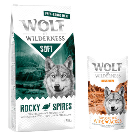 Wolf of Wilderness granule, 12 kg + Training “Explore the Wide Acres” zdarma - "Soft - Rocky Spi