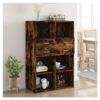 vidaXL Skříň highboard kouřový dub 80 x 42,5 x 124 cm kompozitní dřevo