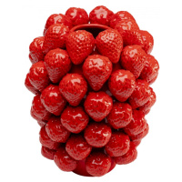 KARE Design Skleněná váza Strawberries - červená, 30cm