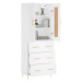 vidaXL Skříň highboard bílá 69,5 x 34 x 180 cm kompozitní dřevo