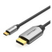 Vention USB-C to DP (DisplayPort) Cable 1.5M Black Aluminum Alloy Type