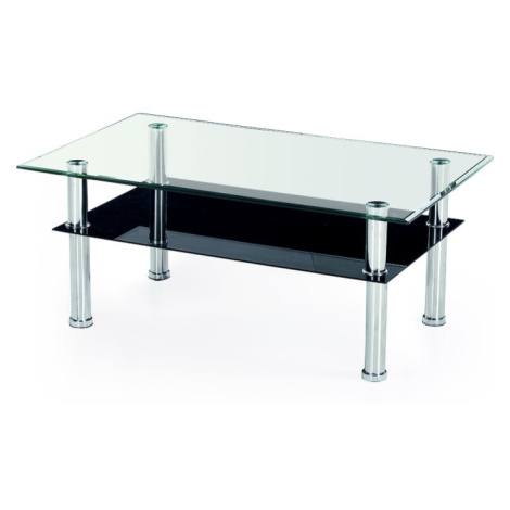 Konferenční stolek MAKOLE, kov/sklo Halmar