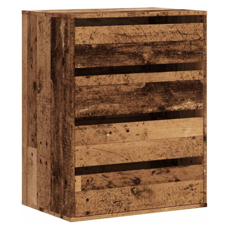 vidaXL Rohová zásuvková komoda old wood 60x41x76 cm kompozitní dřevo