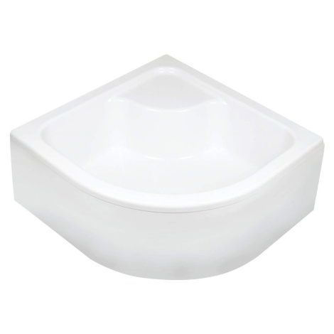 DEANTE Deep bílá Akrylátová sprchová vanička, půlkulatá, 80x80 cm hluboká KTD_042B