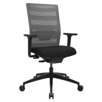 Topstar Kancelářská otočná židle AirWork, s područkami, synchronní mechanika, černá, šedá