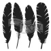Plastová šablona - Four feathers, 30,5 × 30,5 cm