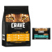 Crave granule 7 kg + Crave Pouch 4 x 85 g - 15 % sleva - s kuřetem & krocanem 7 kg + Omáčka s tu