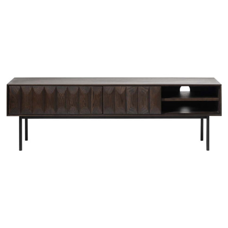 Černý TV stolek 160x50 cm Latina – Unique Furniture