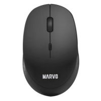 Marvo Myš WM103BK, 1600DPI, 2.4 [GHz], optika, 4tl., bezdrátová, černá, 1 ks AA, kancelářská, ti