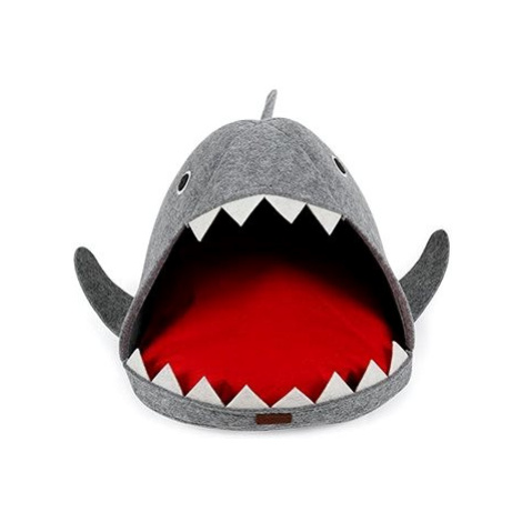 DogLemi Pelíšek s pohodlným polštářem Žralok 64 × 54 × 33 cm