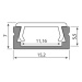 Přisazený hliníkový profil McLED PG 15x7mm s čirým difuzorem 1m ML-761.003.02.1