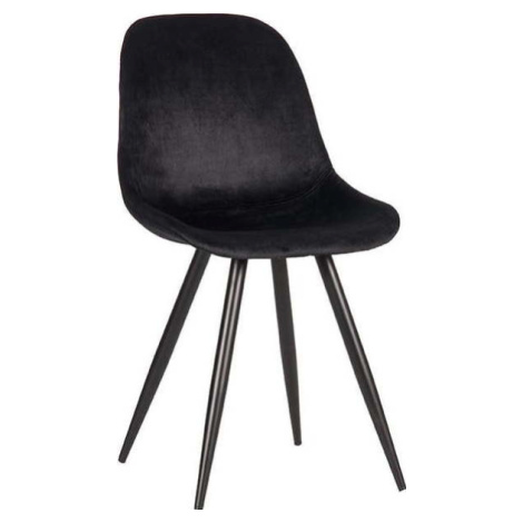 Černé sametové jídelní židle v sadě 2 ks Capri – LABEL51