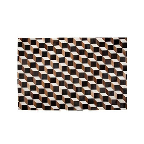 Kožený koberec bílý 140 x 200 cm ALPKOY, 160461 BELIANI