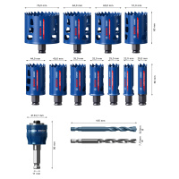 14dílná sada děrovek Bosch EXPERT Tough Material 20-76 mm Dostupné varianty: 14dílná sada děrove