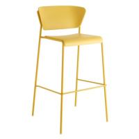Plastová barová židle Lilly žlutá