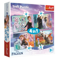 Puzzle Ledové království: Úžasný svět 4v1 (12,15,20,24 dílků)