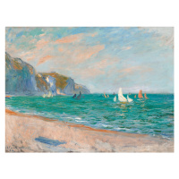 Obrazová reprodukce Boats Below the Pourville Cliffs, Claude Monet, 40 × 30 cm